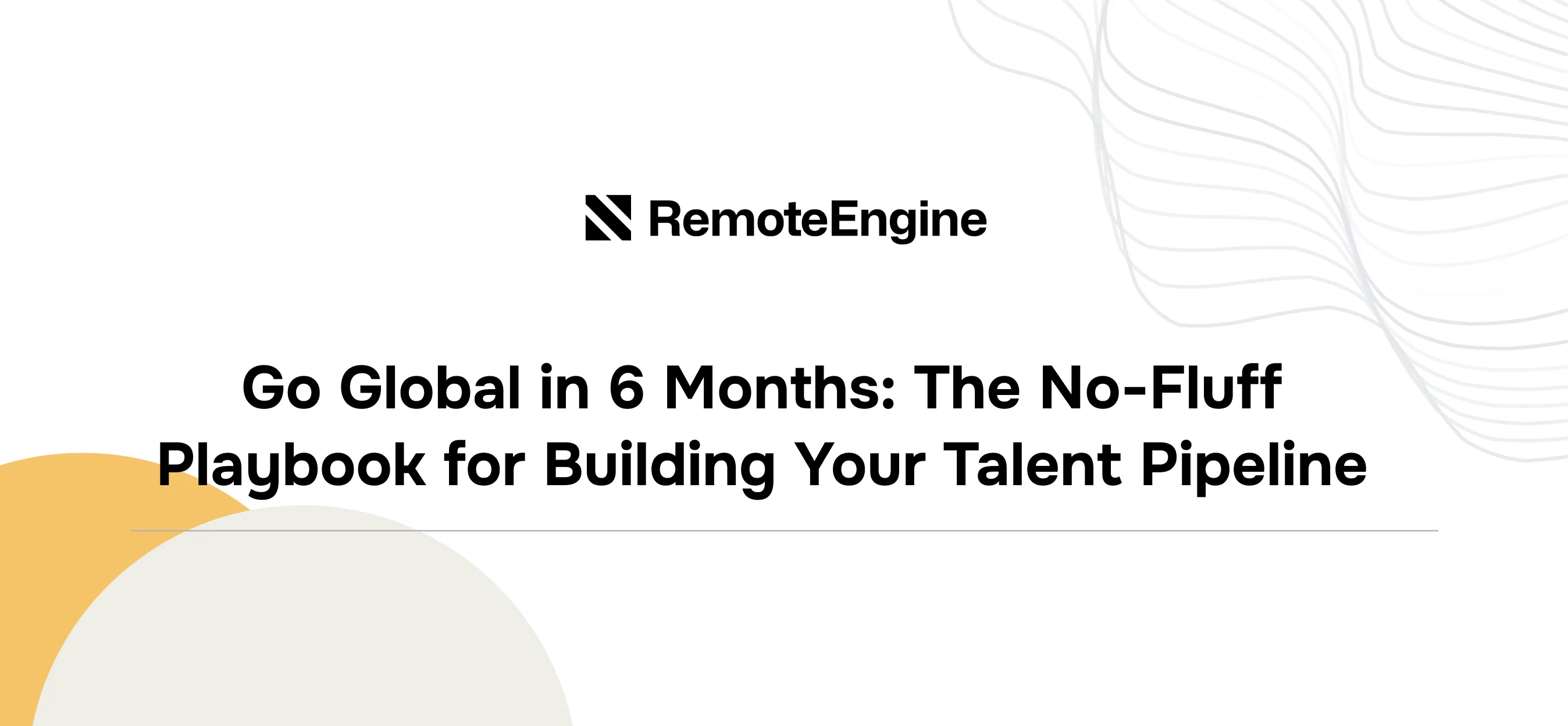 Go Global in 6 Months